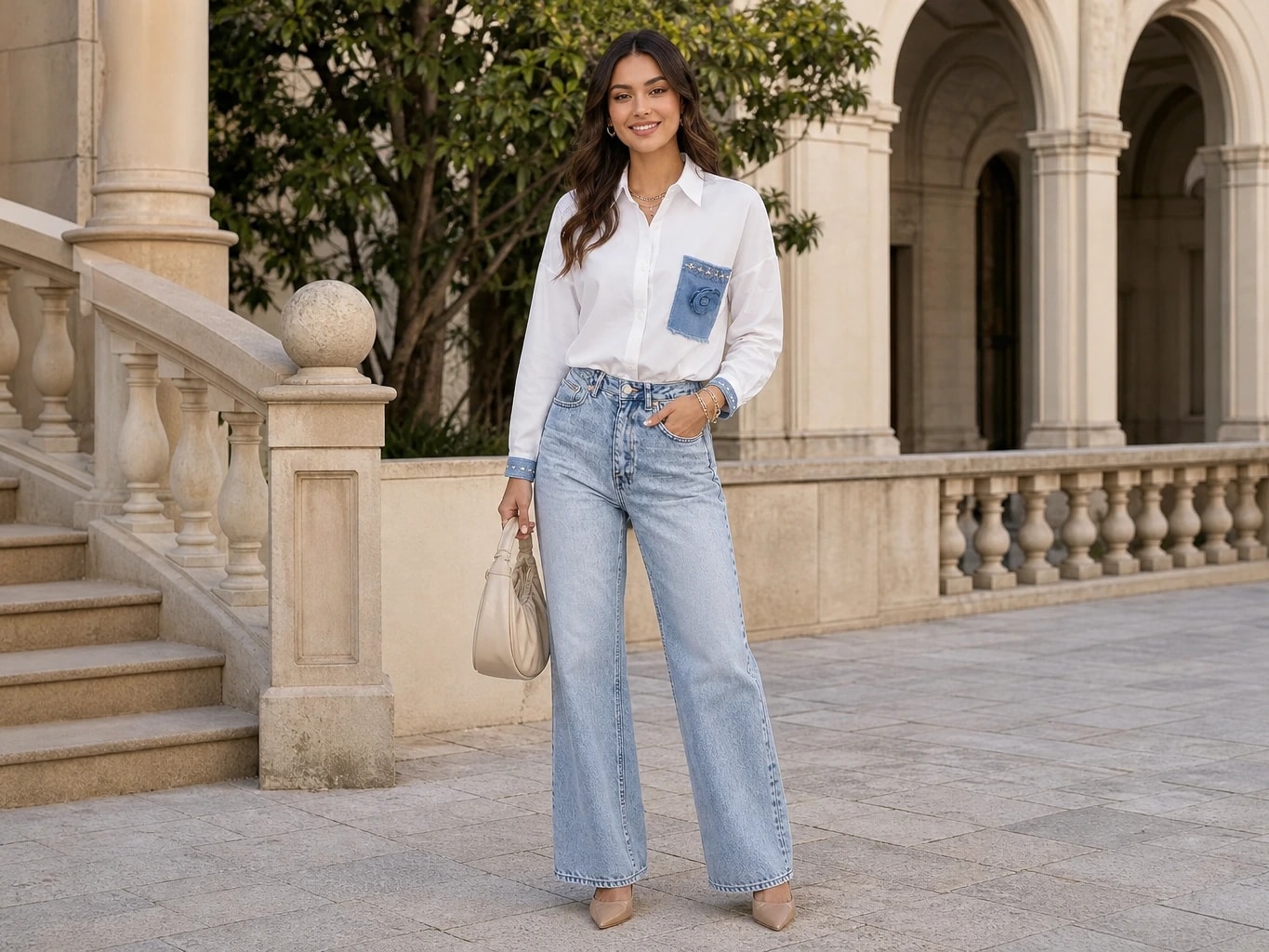 Floral Modal Satin Shirt