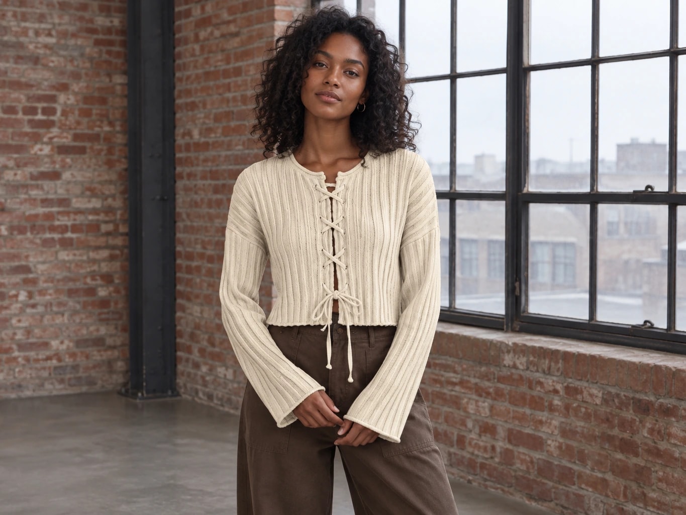 Boho Chic Bağcıklı Crop